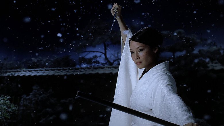 Lucy Liu snow