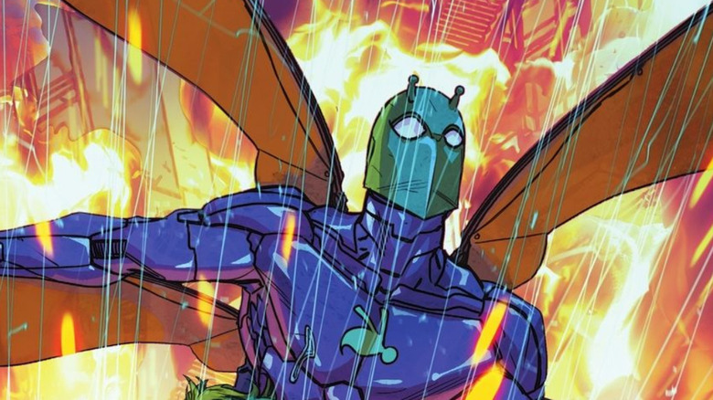 Killer Moth flying through the fire