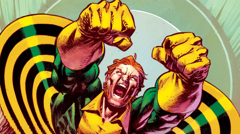 Banshee screaming with his fists out on an X-Force comic cover