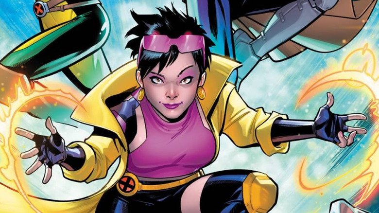 Jubilee summoning orange energy on an Uncanny X-Men comic cover