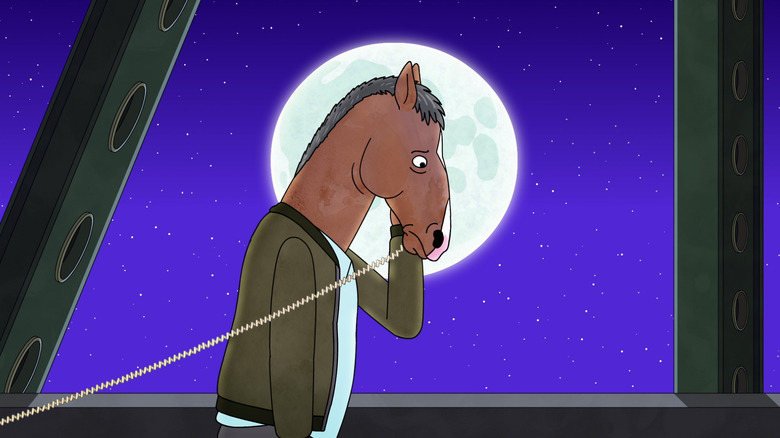 BoJack Horseman holding a phone in BoJack Horseman