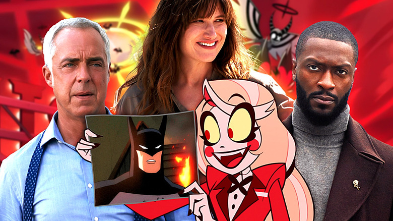 Harry Bosch (Titus Welliver) from Bosch, Chris Kraus (Kathryn Hahn) from I Love Dick, Alex Cross (Aldis Hodge) from Cross, Charlie Morningstar (Erika Henningsen) from Hazbin Hotel, and Batman (Hamish Linklater) from Batman: Caped Crusader