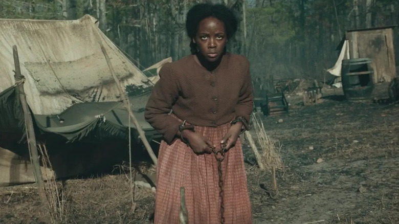 Cora (Thuso Mbedu) worries for her life in The Underground Railroad