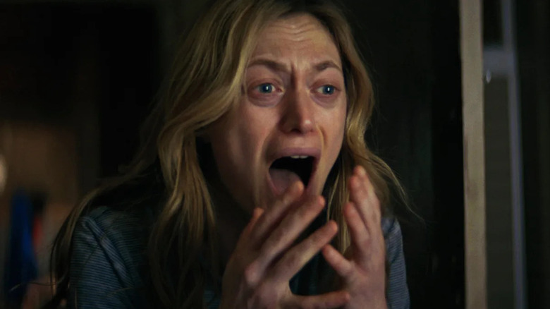 Marin Ireland as Louise looking terrified in The Dark and the Wicked