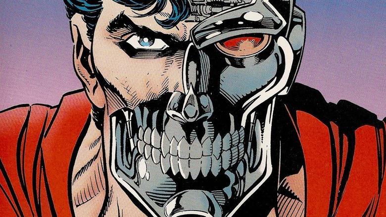 Cyborg Superman stares into the camera