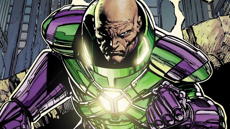Lex Luthor in an armored suit