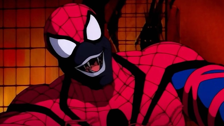 Spider-Carnage smiling in Spider-Man: The Animated Series