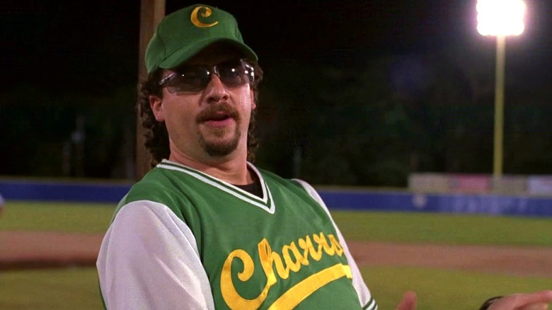 Danny McBride as Kenny Powers in baseball garb in Eastbound & Down