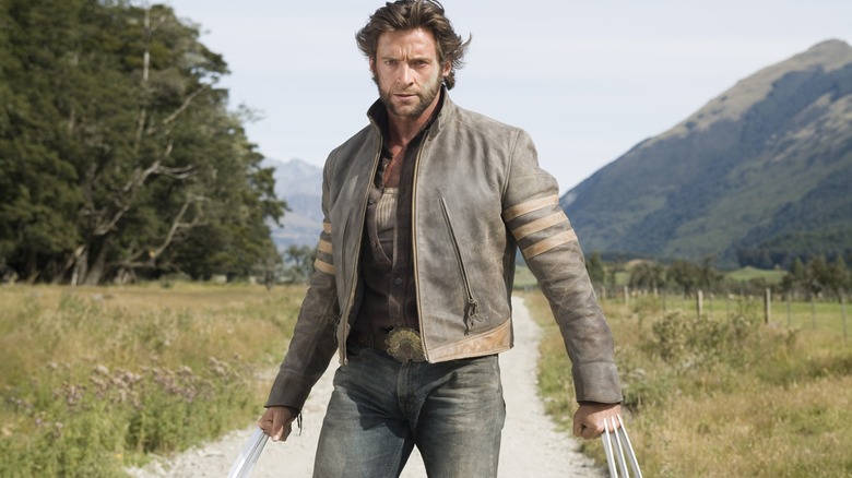 Hugh Jackman as Wolverine stands with claws at the ready in X-Men Origins: Wolverine