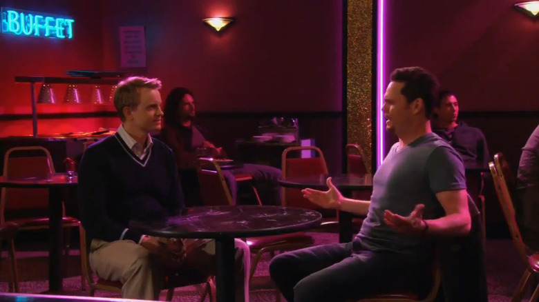 Andrew (David Hornsby) and Bert (Kevin Dillon) at strip club in How to Be a Gentleman