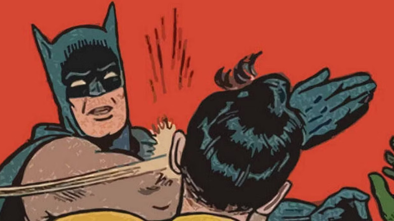 Batman slaps Robin