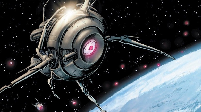 Brother Eye satellite orbits Earth