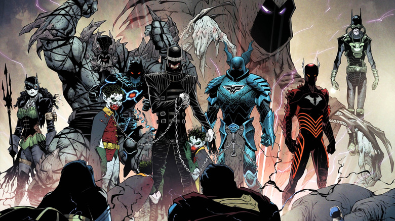 The Dark Knights stand victorious over Superman and Wonder Woman