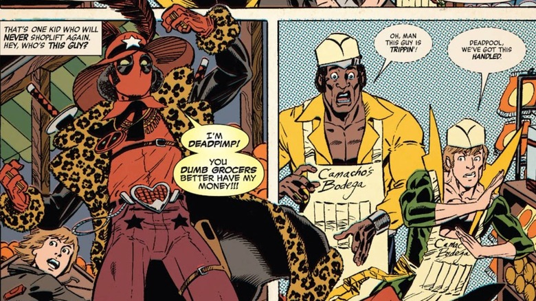 Deadpool dressing like a pimp in Marvel Comics