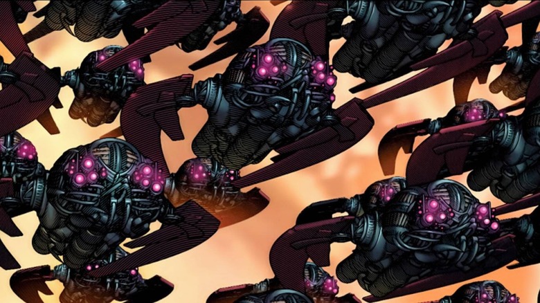 Gah Lak Tus invading a planet in Ultimate Extinction #2