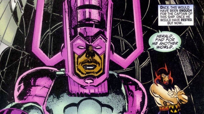 Galactus telling his herald to find him another planet in Galactus the Devourer #1