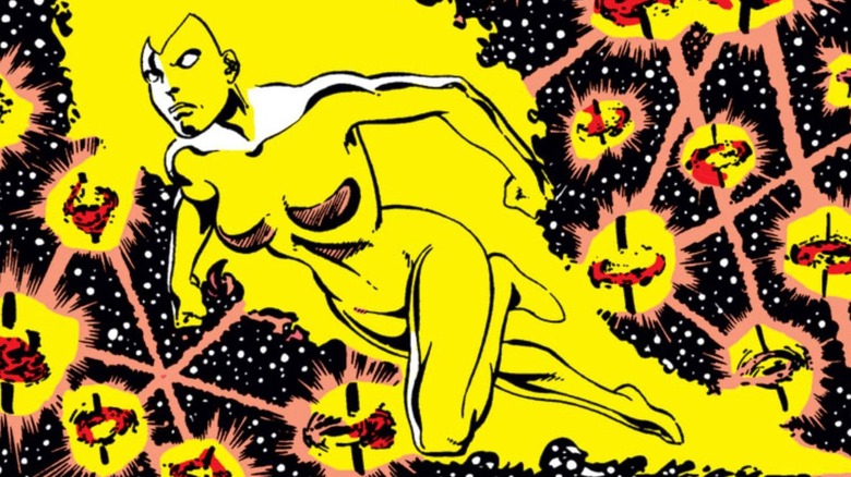 Nova blowing up Skrull spaceships in Fantastic Four #257