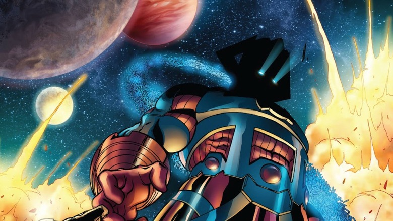 Galactus in space with eyes illuminated in Annihilation #6