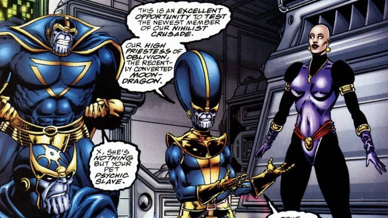 Multiple Thanosi on a spaceship in Infinity Abyss #3