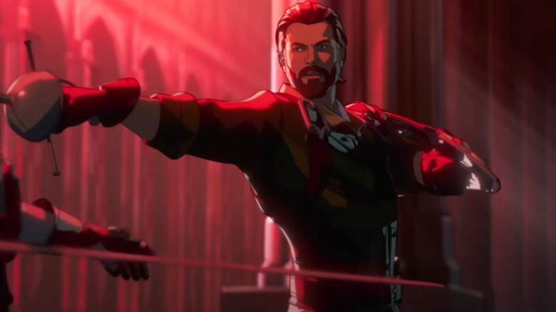 Steve Rogers wielding a rapier and shield in What If...?
