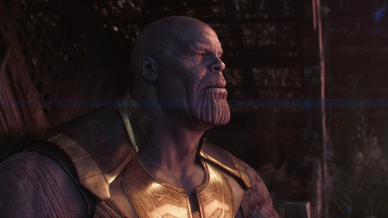 Thanos staring at the sunset in Avengers: Infinity War