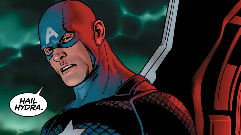 Captain America saying "Hail, Hydra" in Captain America: Steve Rogers #1 (2016)
