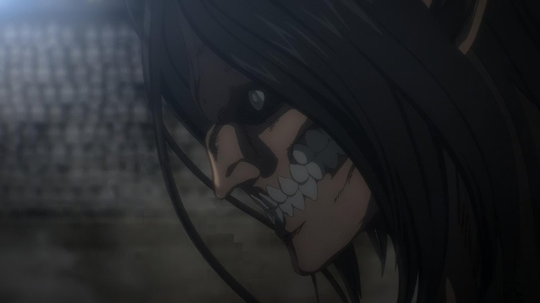 Attack on Titan Eren transforms into a Titan