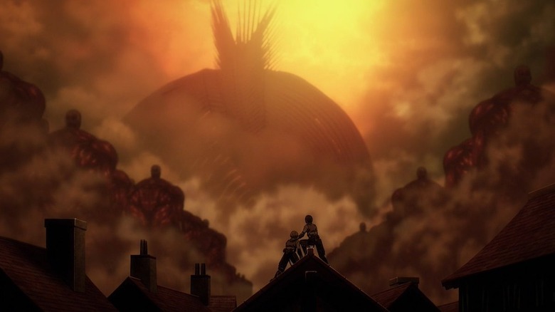 Attack on Titan monster hidden clouds
