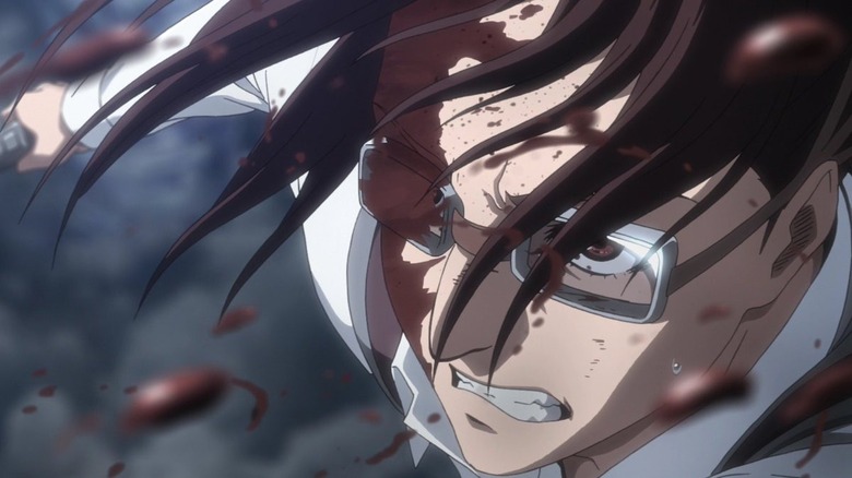Attack on Titan Scout Regiment fighting in the cavern