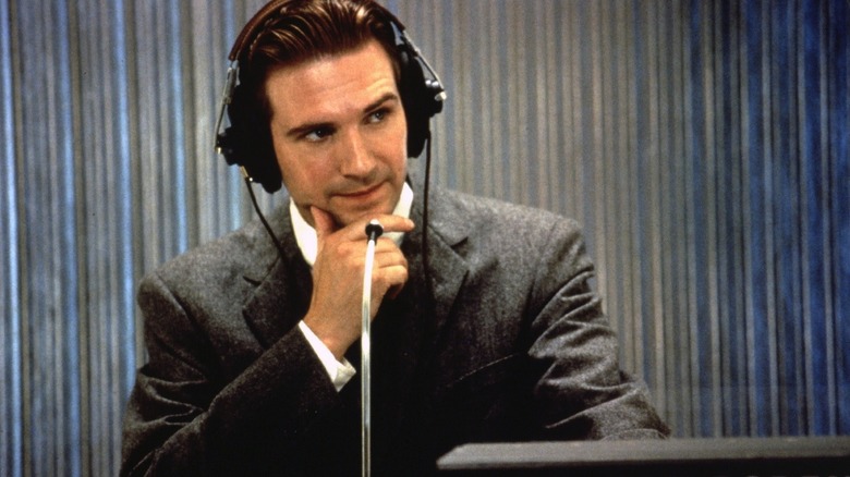 Ralph Fiennes headphones microphone