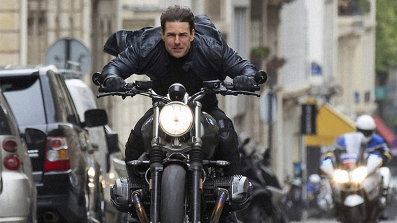 Tom Cruise riding motorcycle