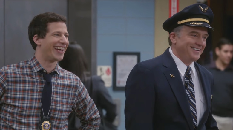 Jake Peralta and his dad smiling