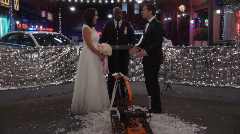 Amy Santiago and Jake Peralta getting married
