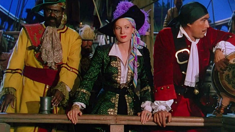 Three pirate captains colorfully attired