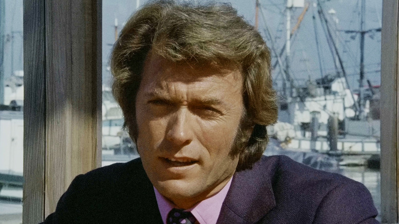 Clint Eastwood's Dave Garver sits in a marina in Play Misty for Me