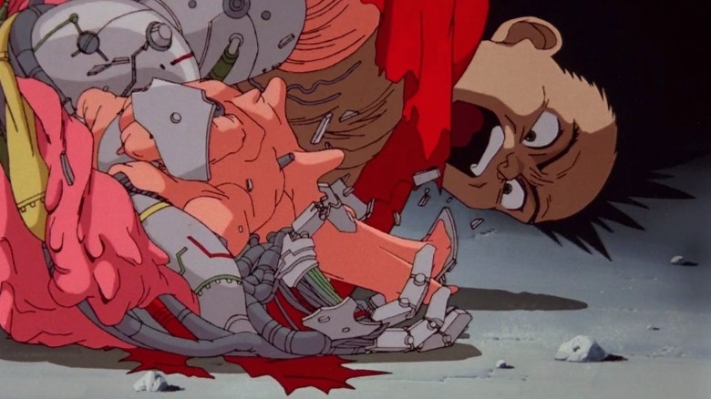 Tetsuo's body begins transformation
