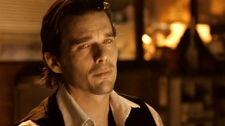 Vampire Ethan Hawke considers the blood shortage