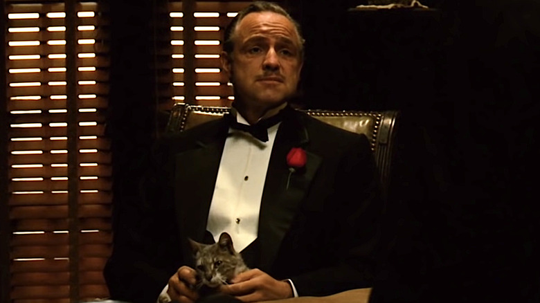 Marlon Brandon in "The Godfather"