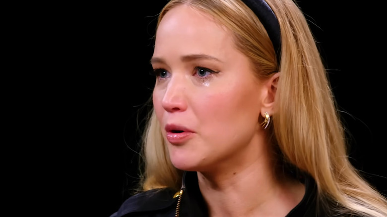 Jennifer Lawrence crying