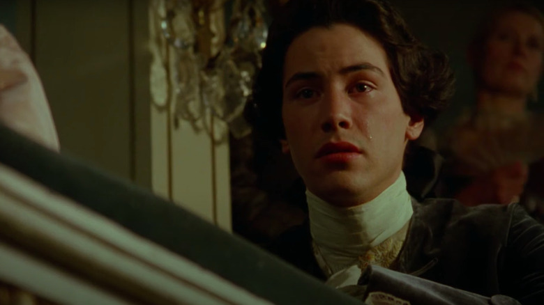 Keanu Reeves crying