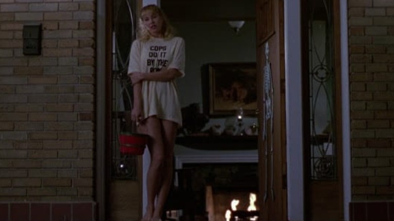 kelly halloween 4 wearing short t-shirt