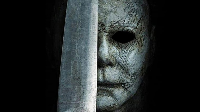 Michael Myers mask and knife