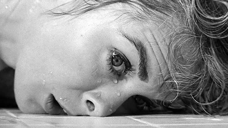 Janet Leigh, facedown on the bathroom floor in Psycho