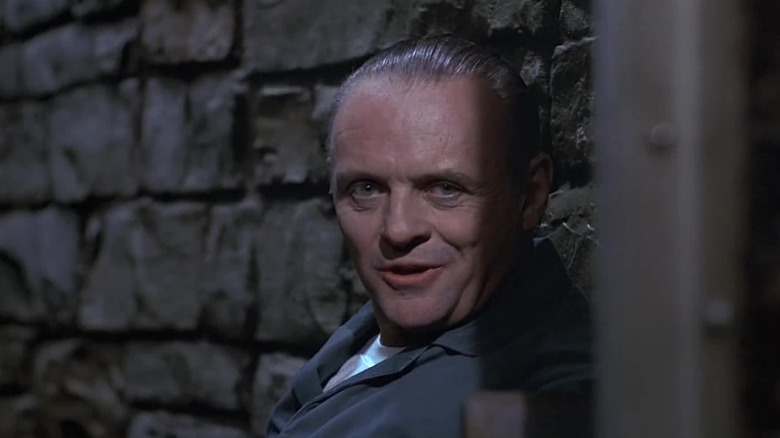 Anthony Hopkins as Hannibal Lecter in his prison cell in Silence of the Lambs