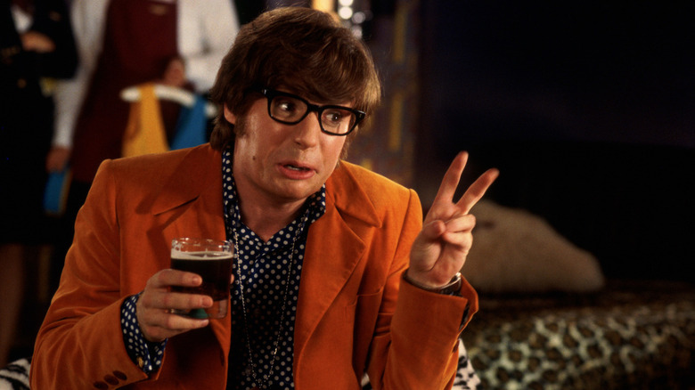 Austin Powers drinking