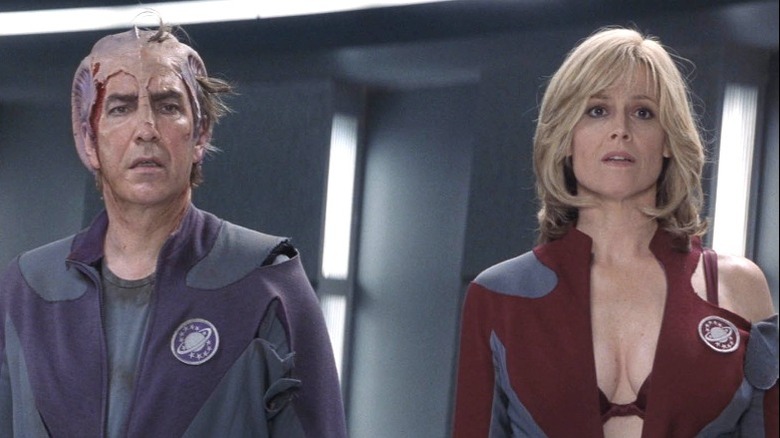 Alan Rickman and Sigourney Weaver
