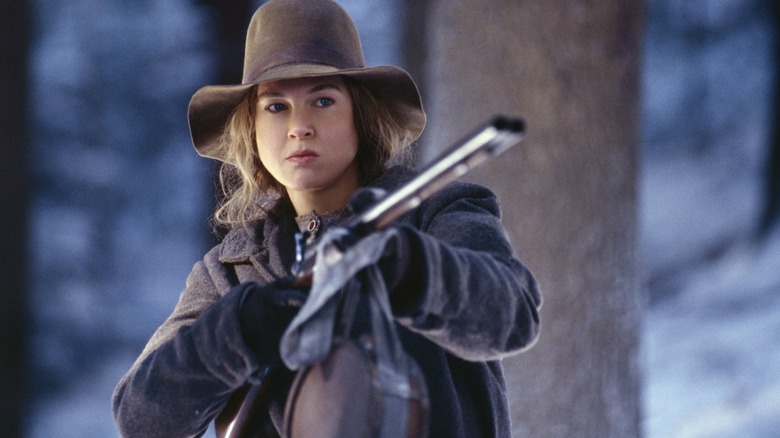 Renne Zellweger threatens with gun