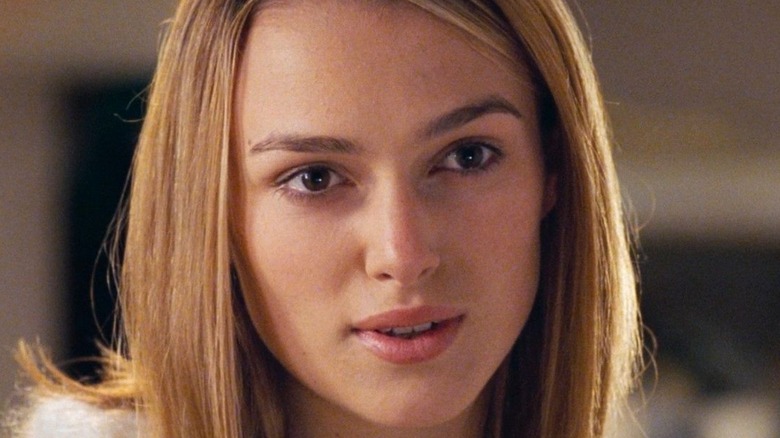 Keira Knightley answers the door love actually