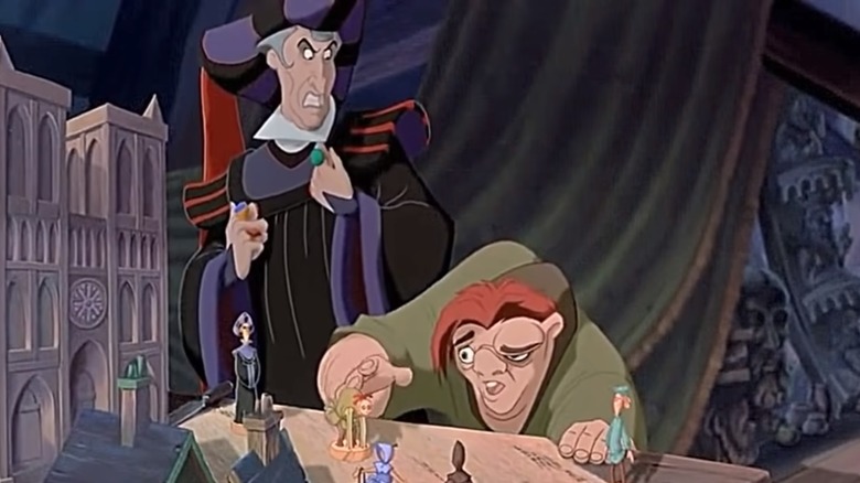 Quasimodo and Frollo in "Disney's The Hunchback of Notre Dame" 