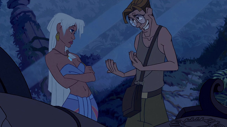 Milo talking to Princess Kidagakash in Atlantis: The Lost Empire